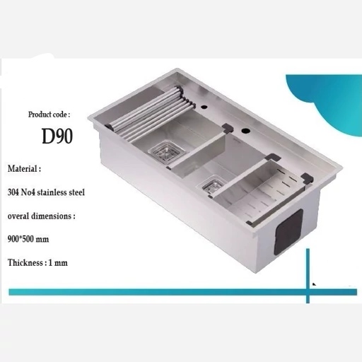 سینک دستساز باکسی رادیس مدل D90 ورق۱.۲ ارسال رایگان