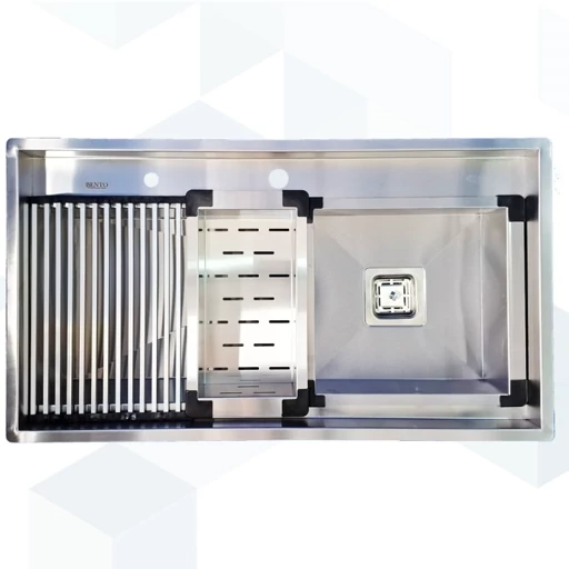 سینک استیل بنتو دستساز مدل 90D ظرفشویی ضخیم 1.2 میل