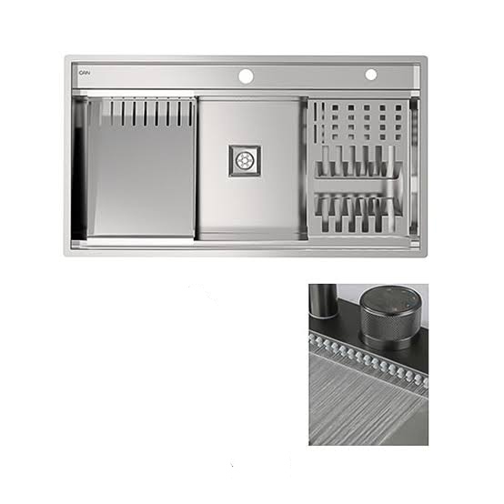 سینک دستساز EXP مدل D90 با ورق ۱.۲ دو پله